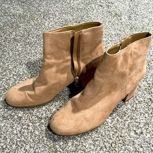 Tan booties